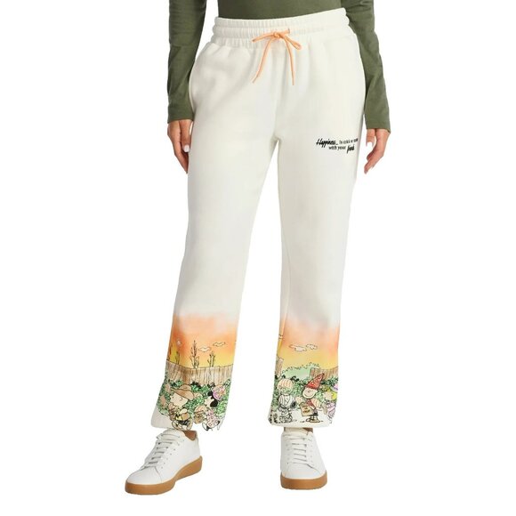 Peanuts Halloween Sunset Scene Womens XL Jogger Sweatpants With Pockets - Picture 1 of 14